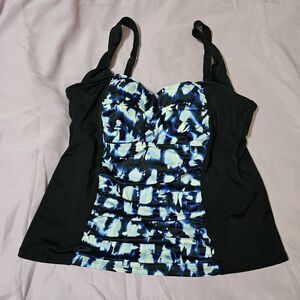 Women’s Chico’s SWIM Indigo Glam Size 12 Tankini Top Internet Exclusive